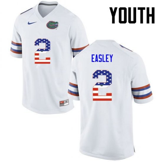 Youth Florida Gators #2 Dominique Easley NCAA Nike White USA Flag Fashion Authentic Stitched College Football Jersey VSC7562WC